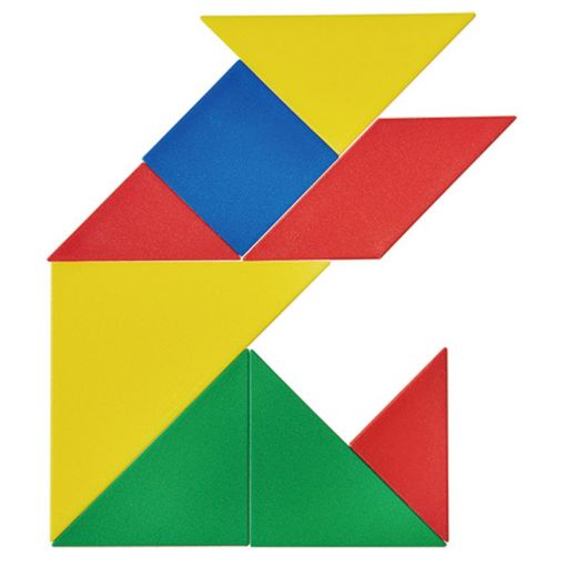 Tangram 35pc - Bright Colours (5 sets colour) Soft Rubber