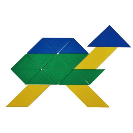 Tangram 35pc - Bright Colours (5 sets colour) Soft Rubber