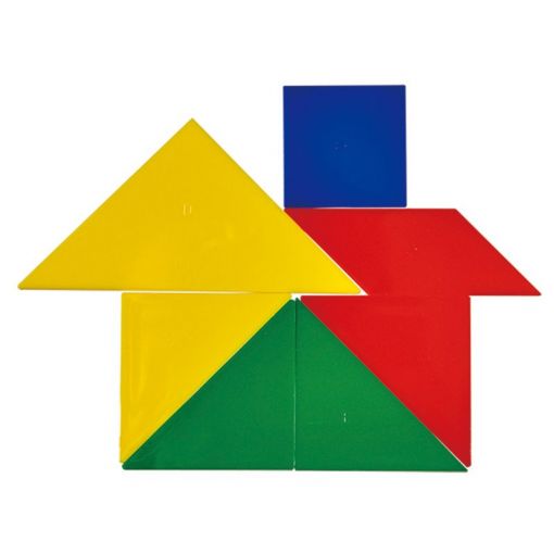 Tangram 28pc - Primary Colours (4 sets colour)