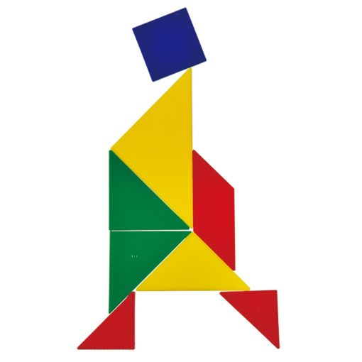 Tangram 28pc - Primary Colours (4 sets colour)