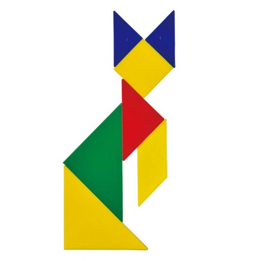 Tangram 28pc - Primary Colours (4 sets colour)