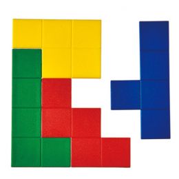 Pentominoes - 60pc plastic (5 colour: RED, BLU, YEL, GRN, ORG)