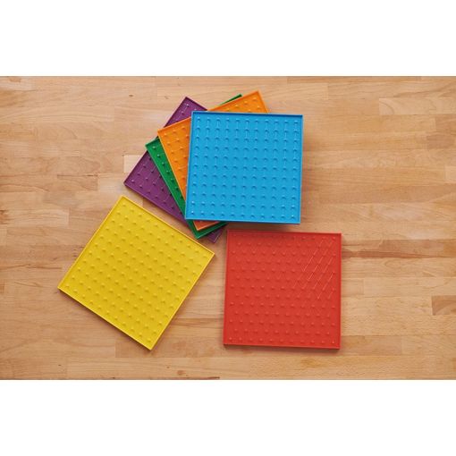 Geoboard 23cm (Square11x11 & Isometric) 6pc 6colour