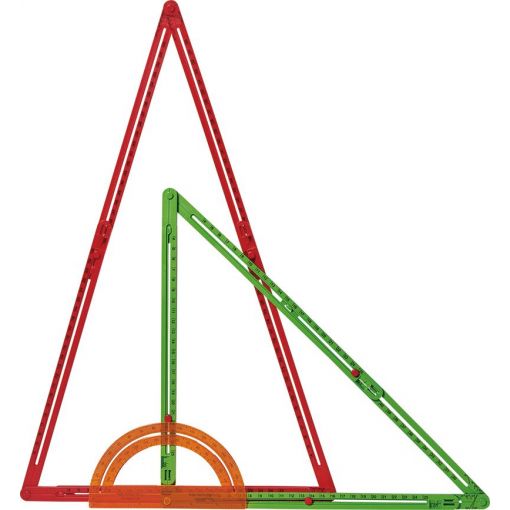 Geo Sticks - Advanced Triangle Set (16 sticks & 2x15cm protractor)