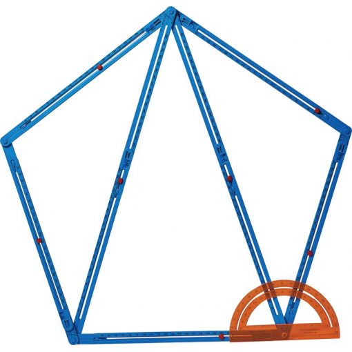 Geo Sticks - Advanced Triangle Set (16 sticks & 2x15cm protractor)