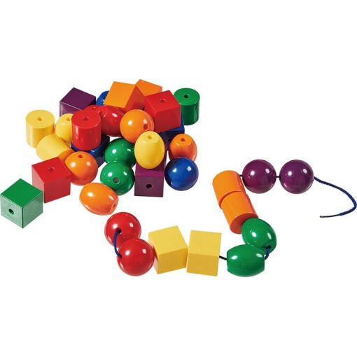 Beads Shapes - Extra Large Jumbo 3.5cm (6 colour, 48pc) - plastic