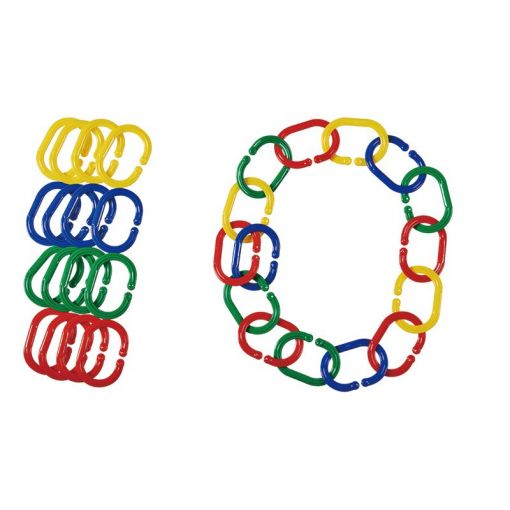 Chain Links - Jumbo 200pc (4 colour, 7x5cm) - plastic