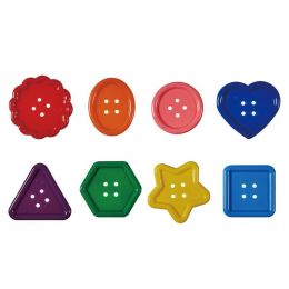 Buttons Craft - Large Shapes Assorted (90pc) ~4cm
