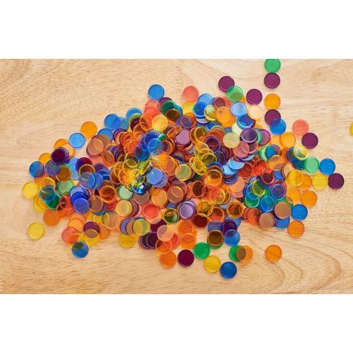 Counters - Round 20mm - Transparent (6 colour, 1000pc)