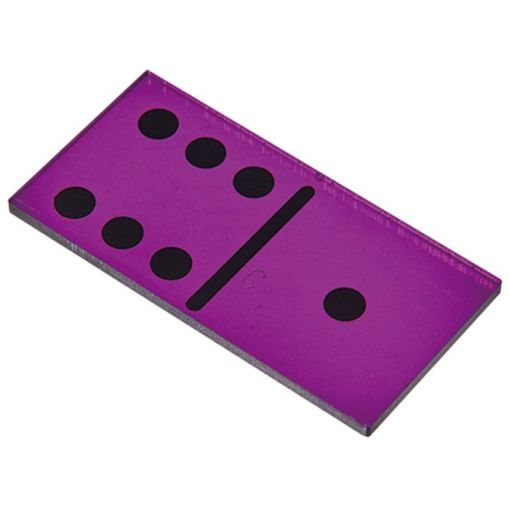 Translucent dominoes (6 dots, purple, 28pc)