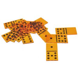 Translucent dominoes (9 dots, orange, 55pc)