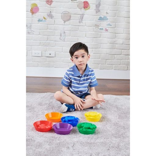 Sorting Plates/Bowls - Round 13cm dia (6 colour, 6pc)