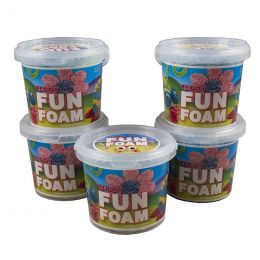 Dough Fun Foam In Bucket - (5x160g) Assorted Colours