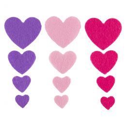 Felt - Hearts Pink/Lilac...