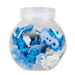 Buttons Plastic in Jar - choose design
