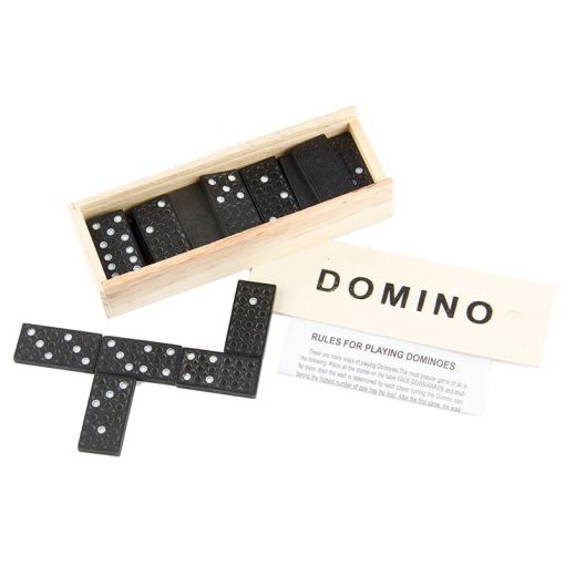 Dominoes in wood box (28pc)