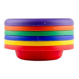 Plastic Bowls (14cm) 6pc - 6 Colours