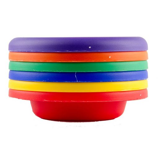 Plastic Bowls (14cm) 6pc - 6 Colours - Bright