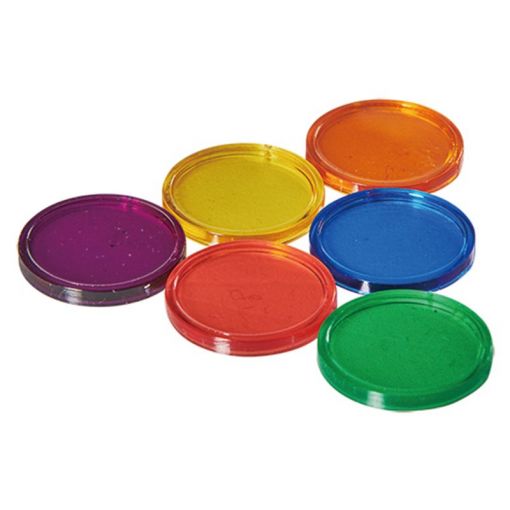 Counters - Round 20mm - Transparent (6 colour, 120pc)