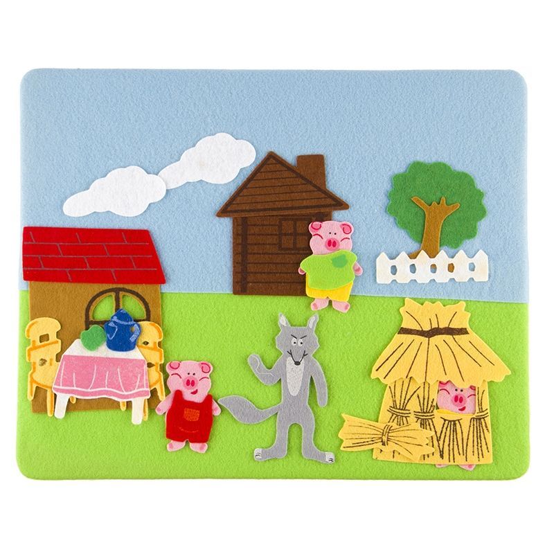 Felt Theme - Three Little Pigs (A4 felt board included) - SZ