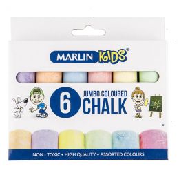 Marlin Kids colour chalk jumbo 6's