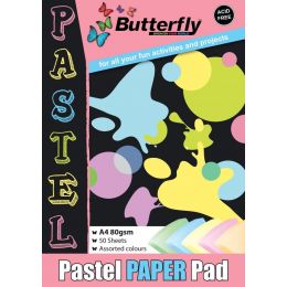 Paper Pad - A4 80gsm (50 sheets) - Pastel Assorted