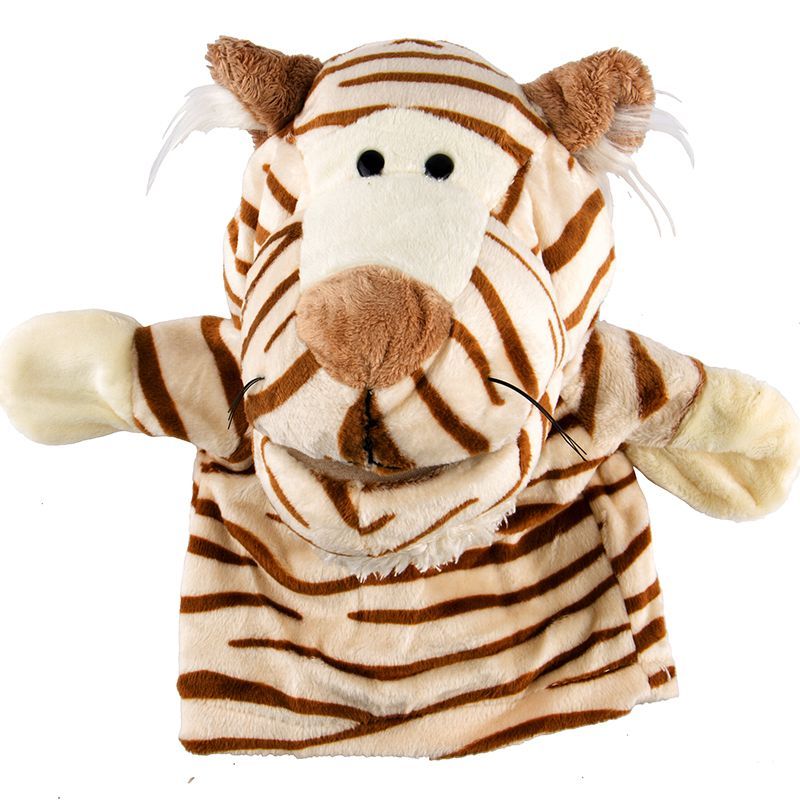 Hand Puppet Open Mouth Stuffed - Tiger