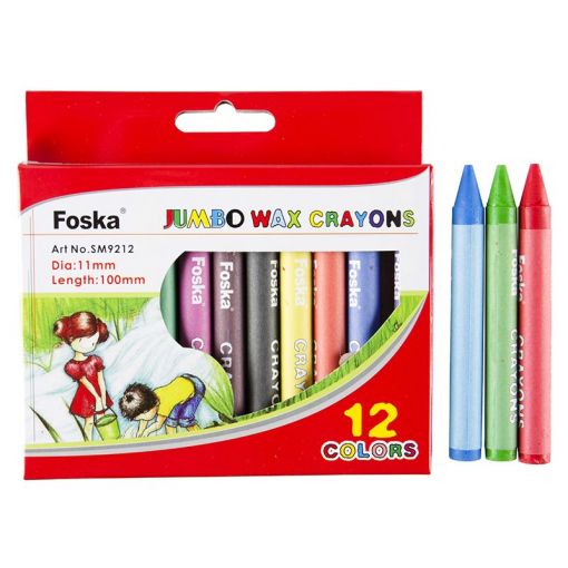 Wax Crayons - 11mm (12pc) - Foska