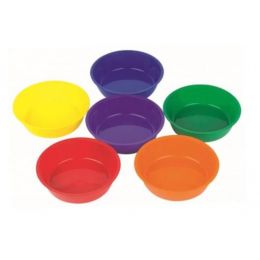 Sorting Plates - Round 13cm dia (6 colour, 6pc)