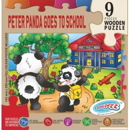 PZ SZ Wood 9pc - Peter Panda Goes To School
