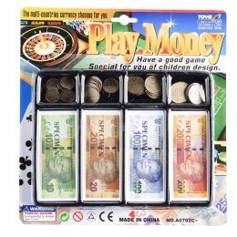 Play Money In Tray - Madiba Notes & non-SA Coins
