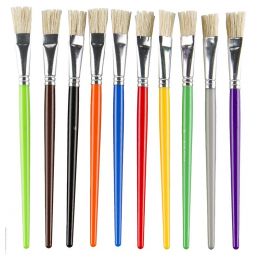 Brushes Coloured - Flat Jumbo 14 (10pc) 10 Colours