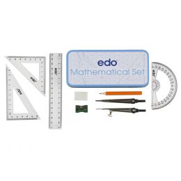 Edo math sets 9 piece in metal container