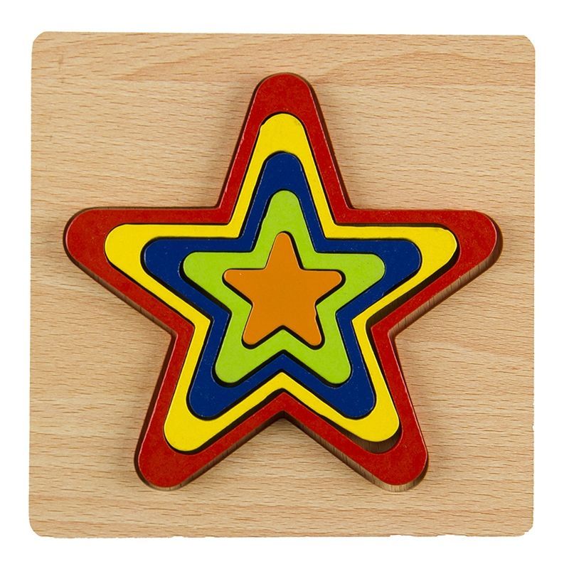 PZ - Wood Insert Stencil Shapes - Star in Colours & Sizes