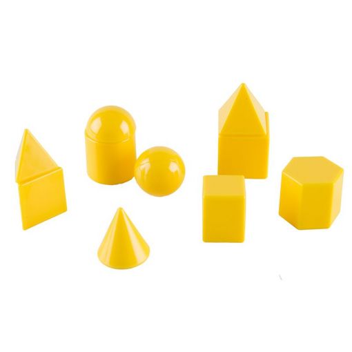 3D Geometric Shapes Set - Single colour (~2.5cm, 10pc) Mini Geosolids