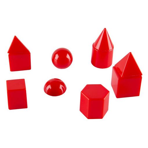 3D Geometric Shapes Set - Single colour (~2.5cm, 10pc) Mini Geosolids