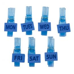 Plastic Pegs - Weekdays (7pc)