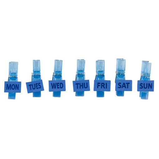 Plastic Pegs - Weekdays (7pc)