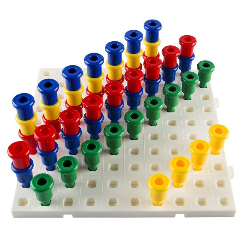 3D Peg Board Large Pegs (100 Pegs + 1 Board) Jumbo