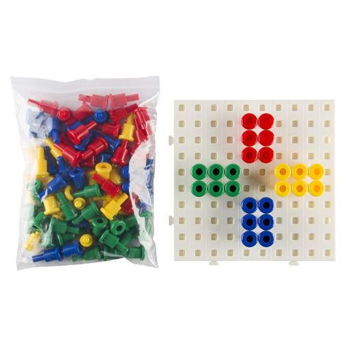 3D Peg Board Large Pegs (100 Pegs + 1 Board) Jumbo