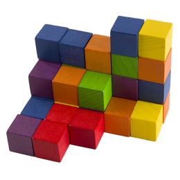 3D Wooden Cubes (102pc) 2cm...