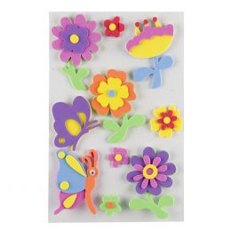 Stickers - Puffy Foam - Flowers (7g)