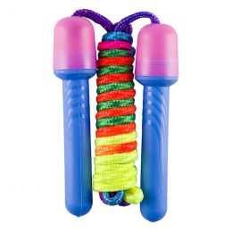 Skipping Rope - Plastic Handle - Rainbow Colours (2.6m)