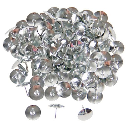 Office Essentials Silver thumbtacks / drawing pins 11mm (100pc) - Marlin