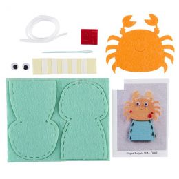 Craft Kit - Felt Finger Puppet - Crab