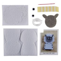 Craft Kit - Felt Finger Puppet - Sheep