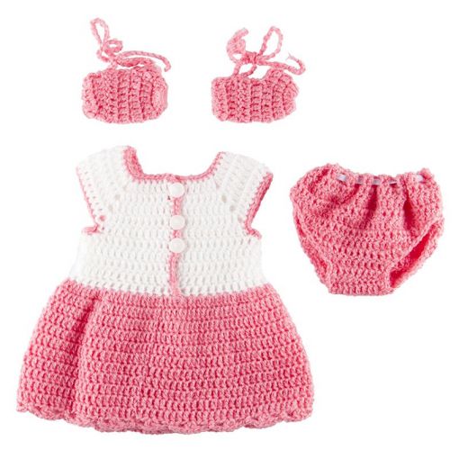 Doll Clothes - Crochet Dress with Panty - Assorted