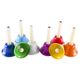 Professional 8 Set Hand Bells - Multi Colours