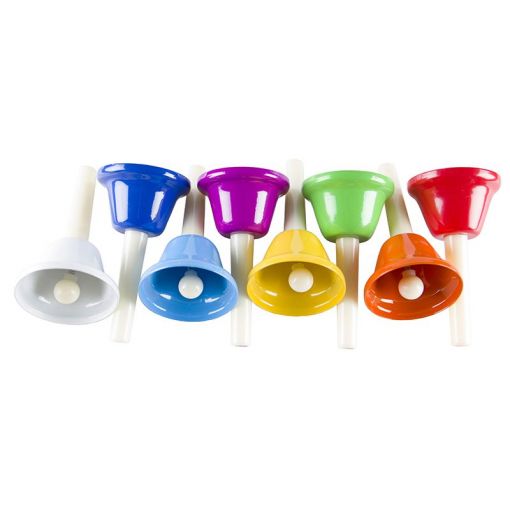 Professional 8 Set Hand Bells - Multi Colours