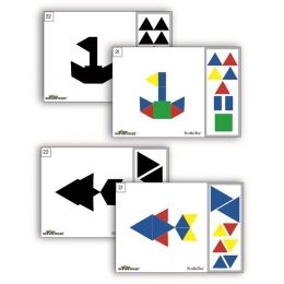 Brainy Shapes Cards (A5) - (16pc Double Sided) FunSciTek